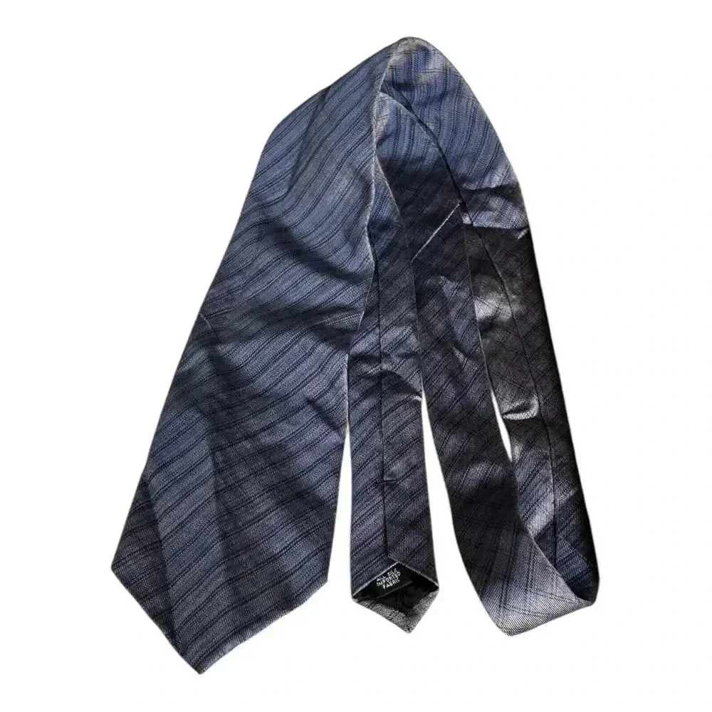 Kenneth Cole Collection Tie Blue 100% Silk Mens Necktie 59” X 3.5 “ Made In USA
